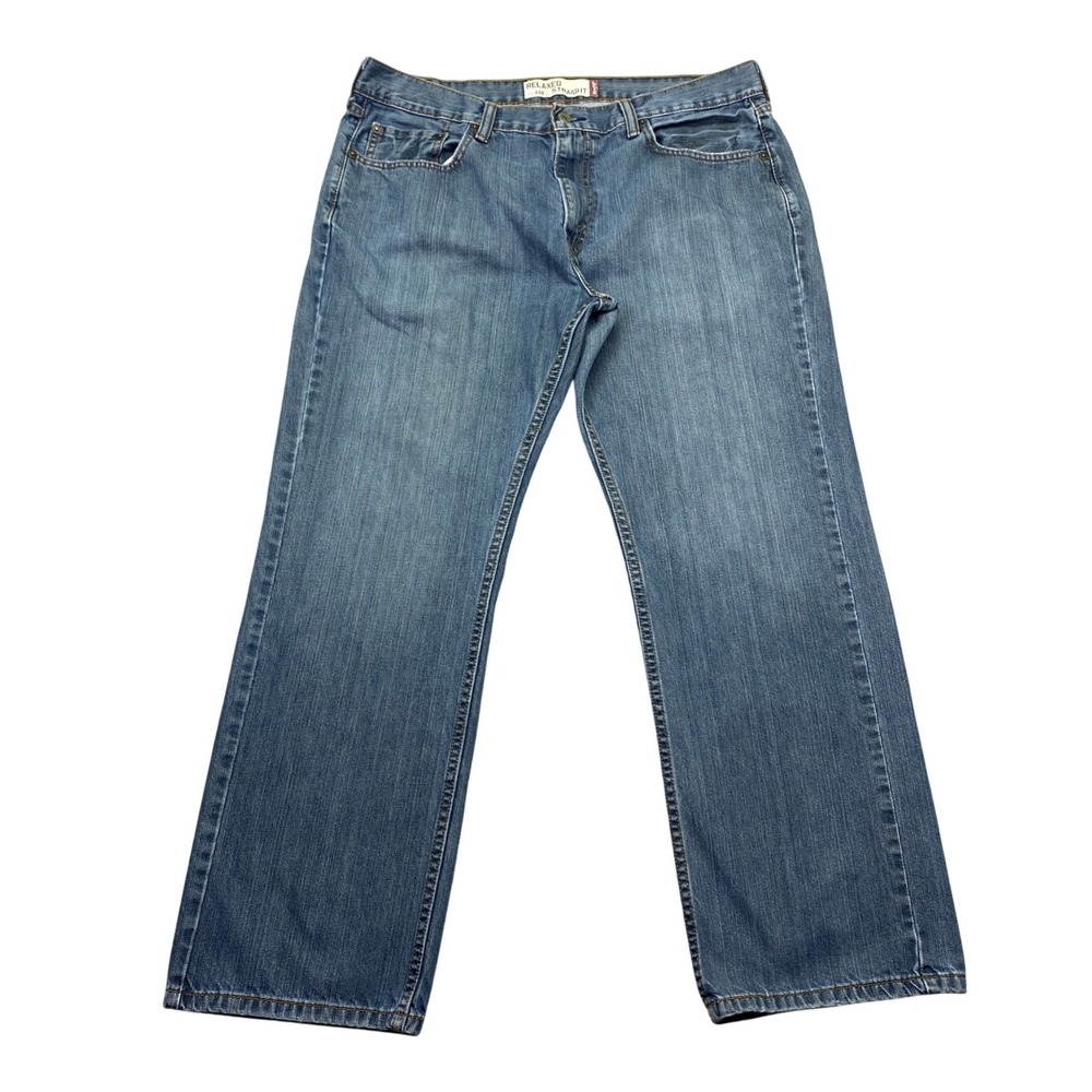 Levis 559 Mens Relaxed Straight Leg Blue Jeans Medium Wash‎ Sz 36 Denim Y2K